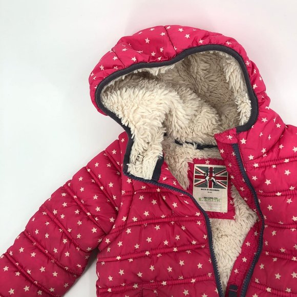 Mini Boden Pink & White Classic Puffer Jacket | Perfect for All Seasons - Picture 5 of 5